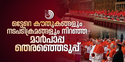 ആകാംക്ഷയോടെ എല്ലാ വൻകരകളും ഉറ്റുനോക്കുന്ന മാർപാപ്പ തെരഞ്ഞെടുപ്പ്